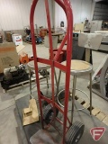 2-wheel cart, (2) shop stools and rubber mats