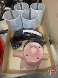 Zetor part no. 69011417 exhaust elbow, 62010615 water pump, and (4) other parts