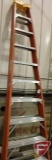 Werner 10' fiberglass folding ladder