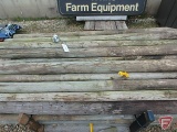 7' treated wood fence posts, 3