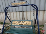 Swing bench and stand, equestrian themed, 48