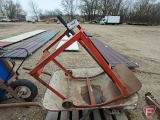 Barrel cart and metal wheel barrow