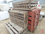 Hay and chicken crates