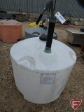 Poly liquid storage tank, approx. 100 gallons