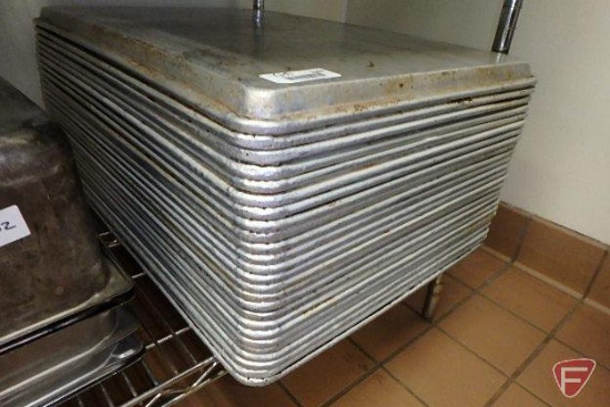 (25) full size stainless steel sheet pans