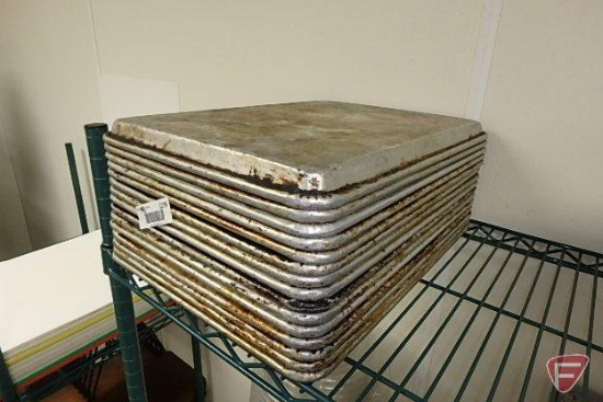 (15) 1/2 size stainless steel sheet pans