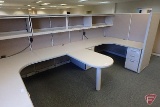 Double sided L shaped cubical 151inx76.5inx64.5in