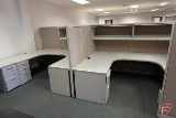 Double sided 3 office cubical 147inx197inx64.5in
