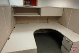 Single sided L shaped cubical 76inx197inx64.5in