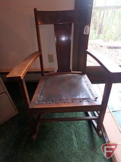 Antique wood rocking chair from Germany