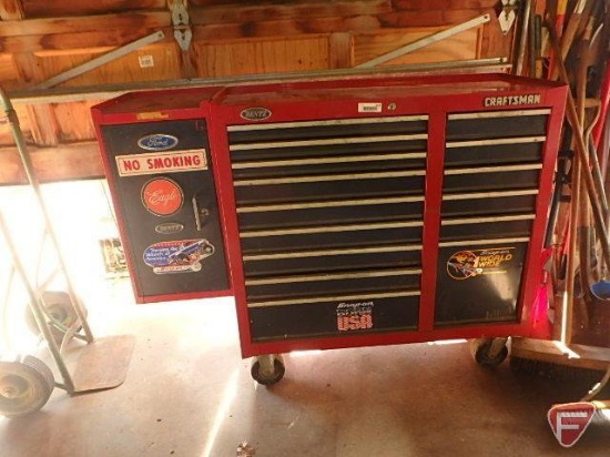 Craftsman 15 drawer tool chest on casters 41X18X40-1/2, and