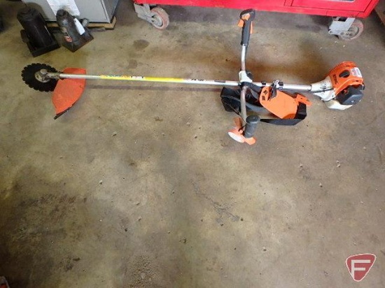 Stihl FS130 weed trimmer with 8in cutting blade, no trimmer line spool