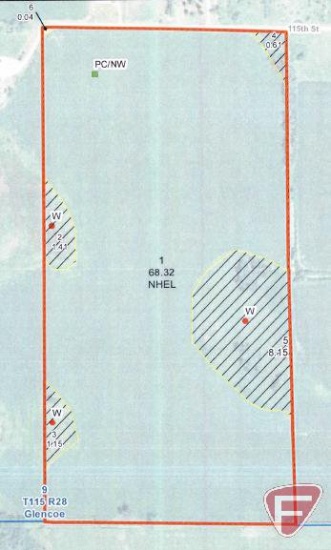 80 acres just off Hwy 22 at XXX 115th Street. 68.32 USDA tillable acres in one field.