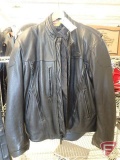 Harley Davidson Motor Cycle FXRG Series 1 leather jacket with waterproof liner, shoulder, and