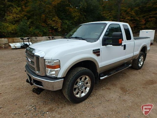 2008 Ford F-350 Lariat Super Duty Plow Pickup Truck, VIN # 1FTWX31R28EA51535