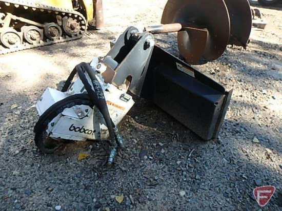 Bobcat auger skid loader attachment, model 12-auger, round drive