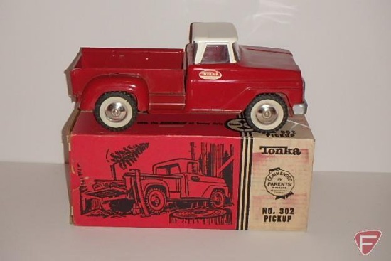 Toy Tonka pickup truck with box