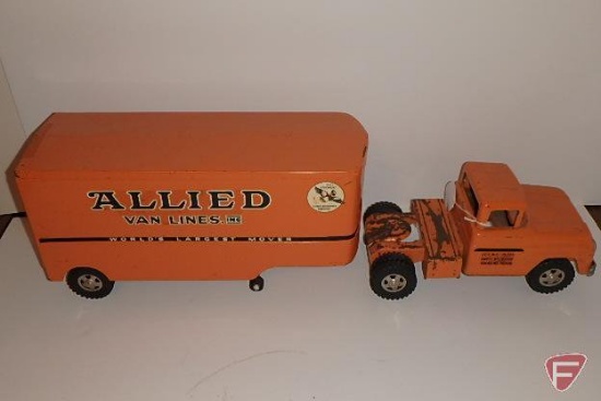 Toy Tonka Allied Van Line semi truck and trailer