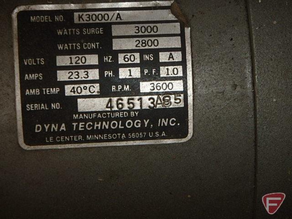 Kawasaki FA210D, 5.0ps generator, Model K3000/A | Online Auctions | Proxibid