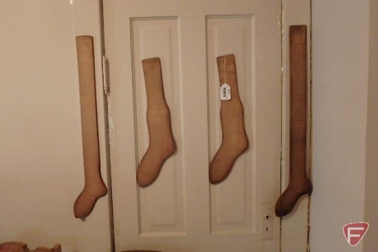 Primitive wood stocking stretchers, all 4