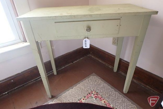 Vintage painted table with drawer