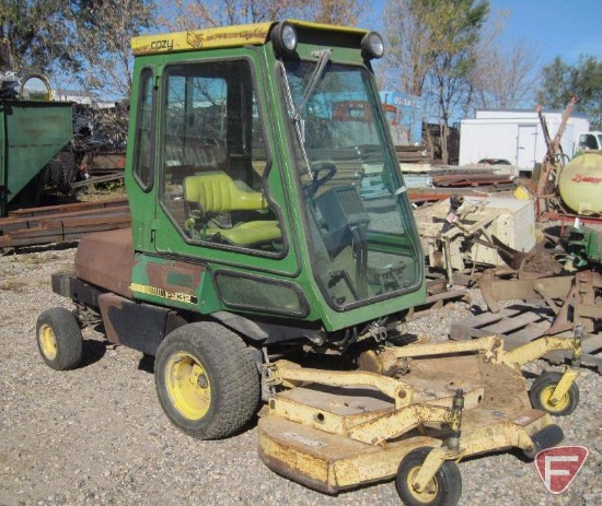 John Deere F932 Gas 72 inch Out Front Rotary Mower with Cozy Cab and 46 inch Snow Blower