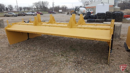 14' heavy duty snow pusher with rubber blade