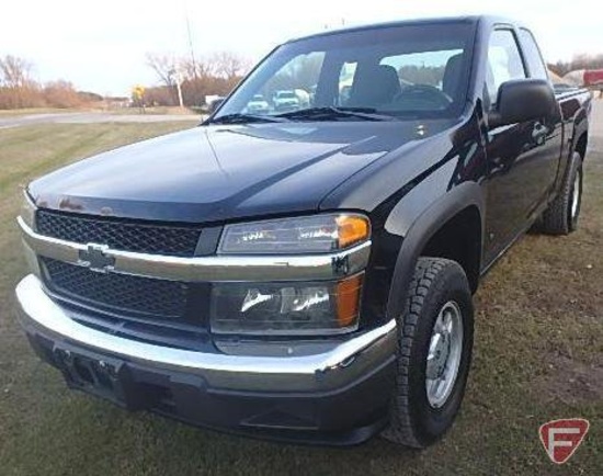 2007 Chevrolet Colorado 4x4 Pickup Truck, VIN # 1gcdt19e578220873