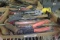 Prybars, chisels, putty knives, long nose pliers, tin snips