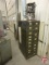 10 drawer metal cabinet, contents included