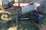 Hydraulic can crusher, puck size on single axle homemade trailer