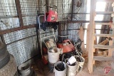 Snow blowers, cables, wood, 5 gallon pails of parts