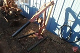 2 ton shop crane with engine stand, on casters, cable sling