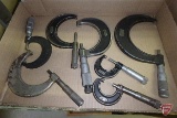 Assortment of micrometers: Lufkin, Starrett, and other brands; 0-1, 1-2, 2-3, 3-4