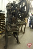 Toledo #3 mechanical punch press, Danly die set installed