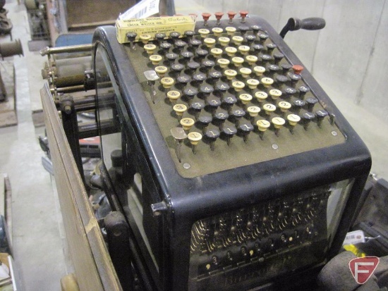 Vintage Burroughs 80 key adding machine