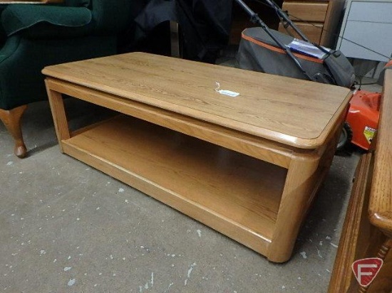 Wood coffee table