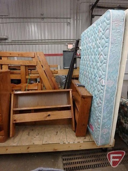 Wood Bunk bed sets, 3 singles and 1 full size total