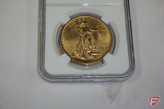 1922 20dollar St Gaudens gold coin, NGC certified MS64