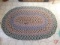 Braided oblong rug, 50inW