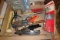 Tire balancing lead weight hammer, brake tools, tin snips, brake cylinder hone