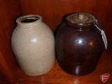 (2) crock jugs