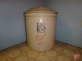 Red Wing 15 gallon crock jug with lid