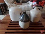 (3) crock jugs
