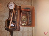 Waterbury clock in pieces and wood parts