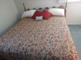 Bed: wood head board, metal frame, Spring Air back support Parisienne mattress, and
