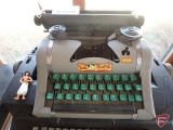 (2) type writers and folding TV tray