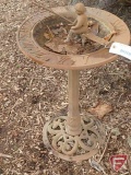 Metal bird feeder sundial