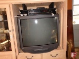 Sony 36in tube TV/television and Sharp VHS player