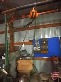 Vital 2-ton chain hoist on frame with casters and extra chain